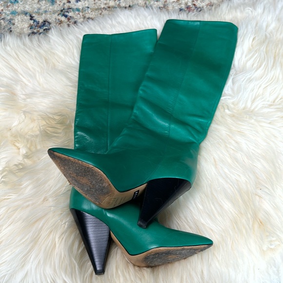 Isabel Marant green leather boots - Picture 2 of 5